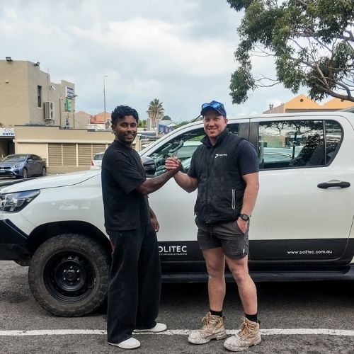 Nithu with client