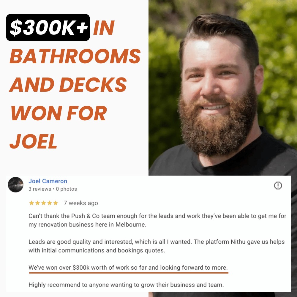 $300K+ in bathrooms and decks won for Joel