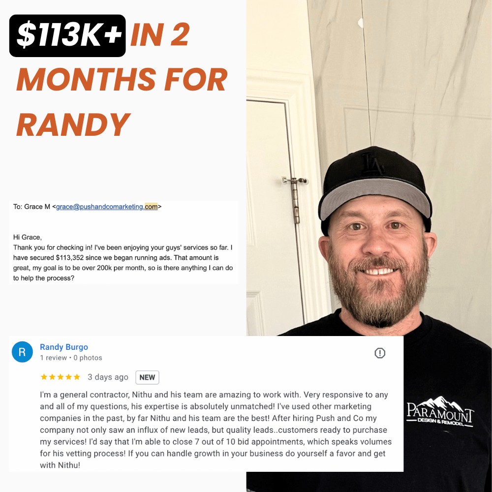 $113K+ in 2 months for Randy