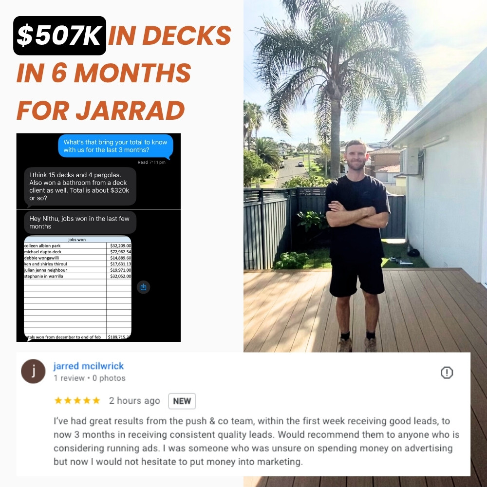 $507K in decks for Jarrad